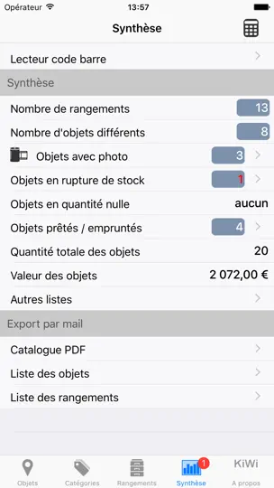 Capture d'écran de IRangement sur iPhone 5