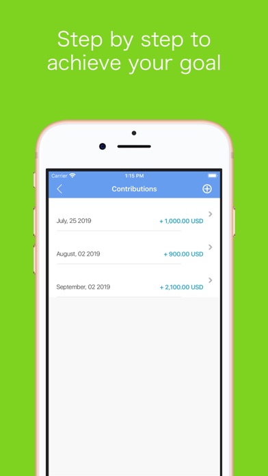 Screenshot #2 pour Money Goal - Goals Tracker