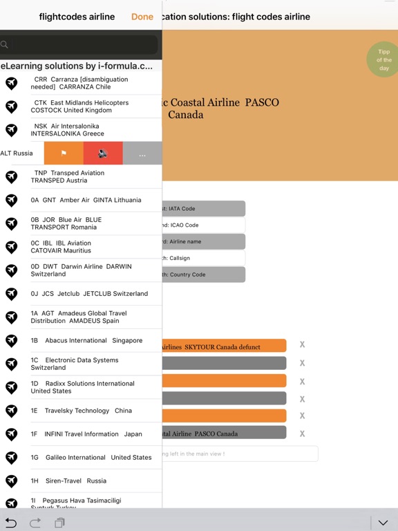 Screenshot #5 pour flight codes airline
