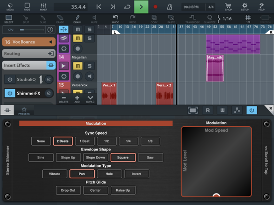 Shimmer AUv3 Audio Plugin iPad app afbeelding 6
