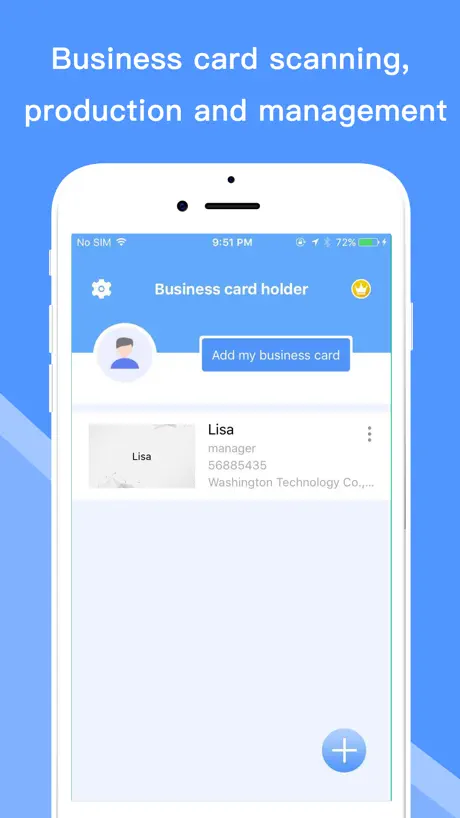 vCard holder