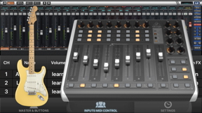 Ui MIDI mixer screenshot