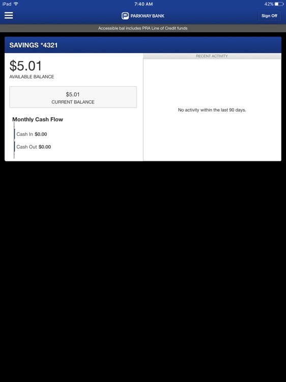 Parkway Bank for iPad