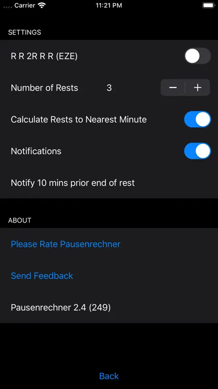 Pausenrechner screenshot 6 of 7