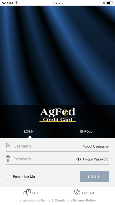 AgFed Credit Card Screenshot