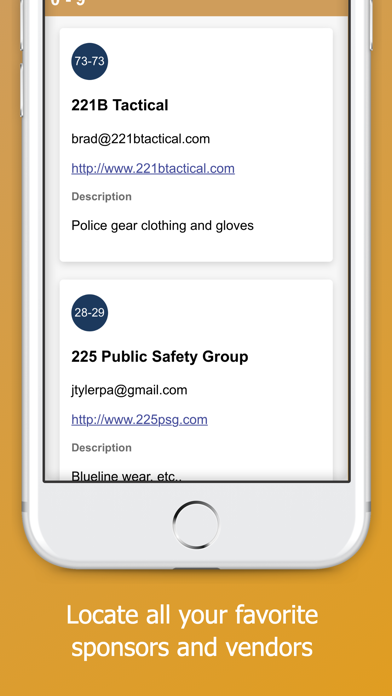 Police Week Tent City iPhone screenshot 5 - Productivity app