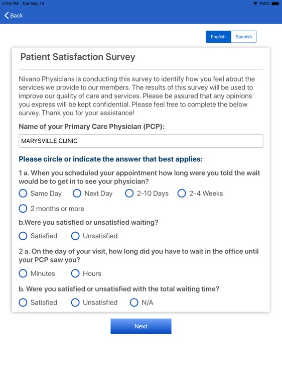 Nivano Patient Survey screenshot-4