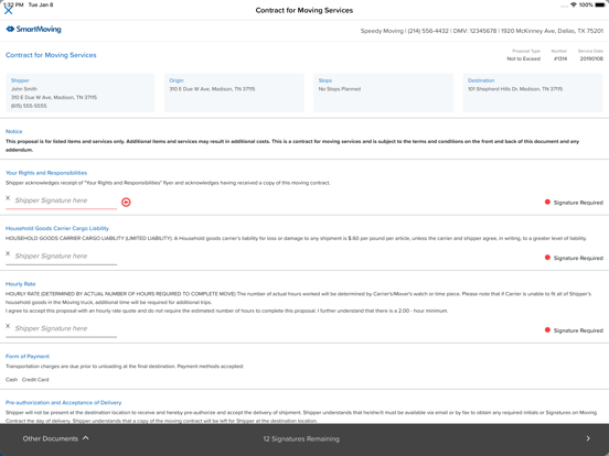 SmartMoving iPad screenshot 4 - Utilities app