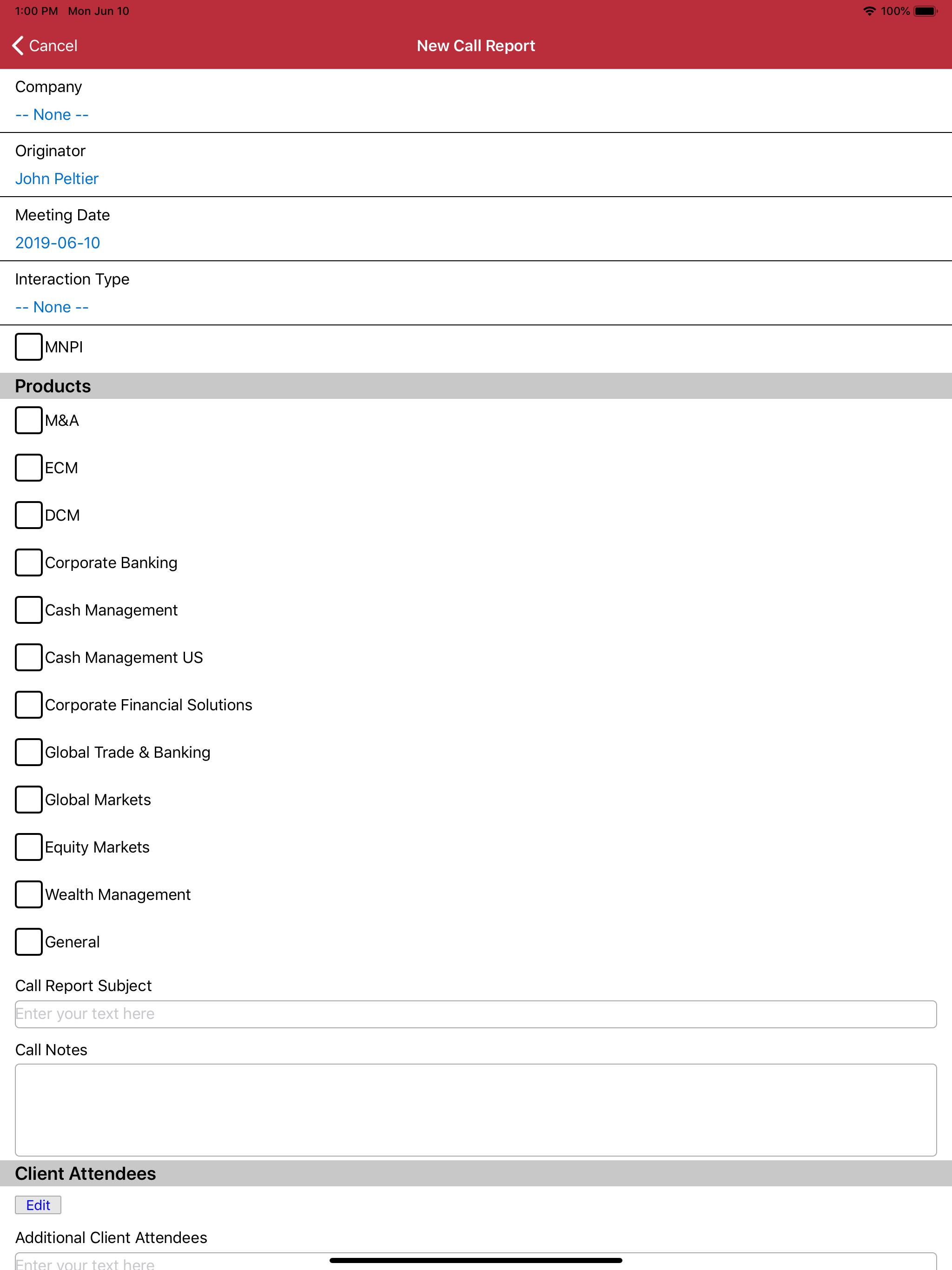 Swyft Mobile Call Reports