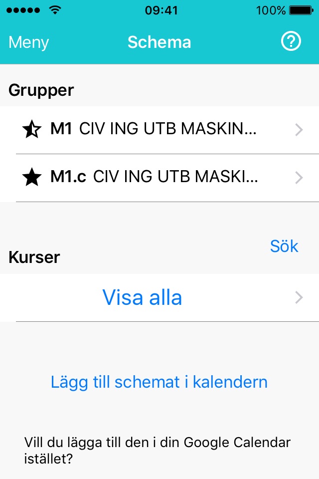 LiU-app screenshot 3