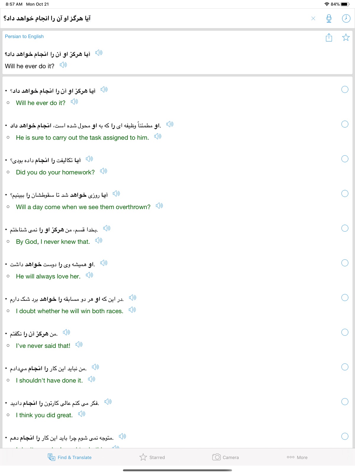 Persian Translator Offline ipad screenshot 4