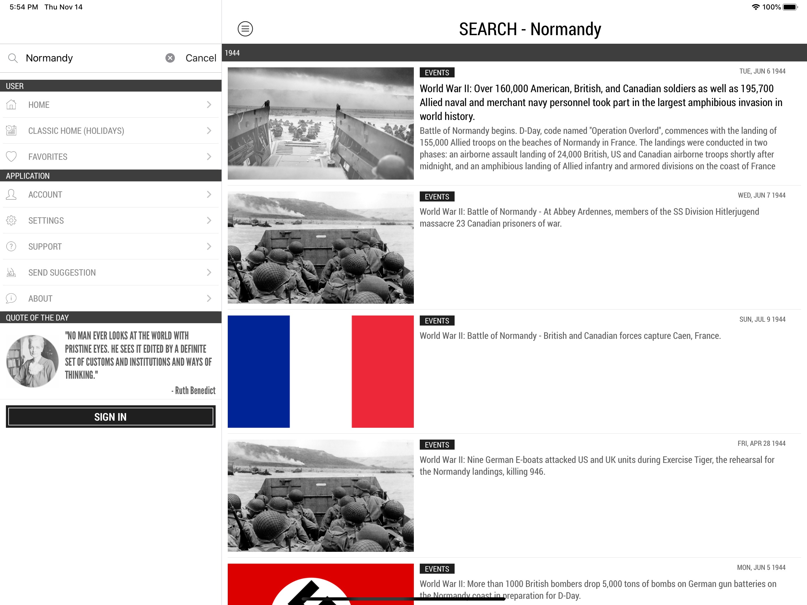 Today In History Lite Edition screenshot 10
