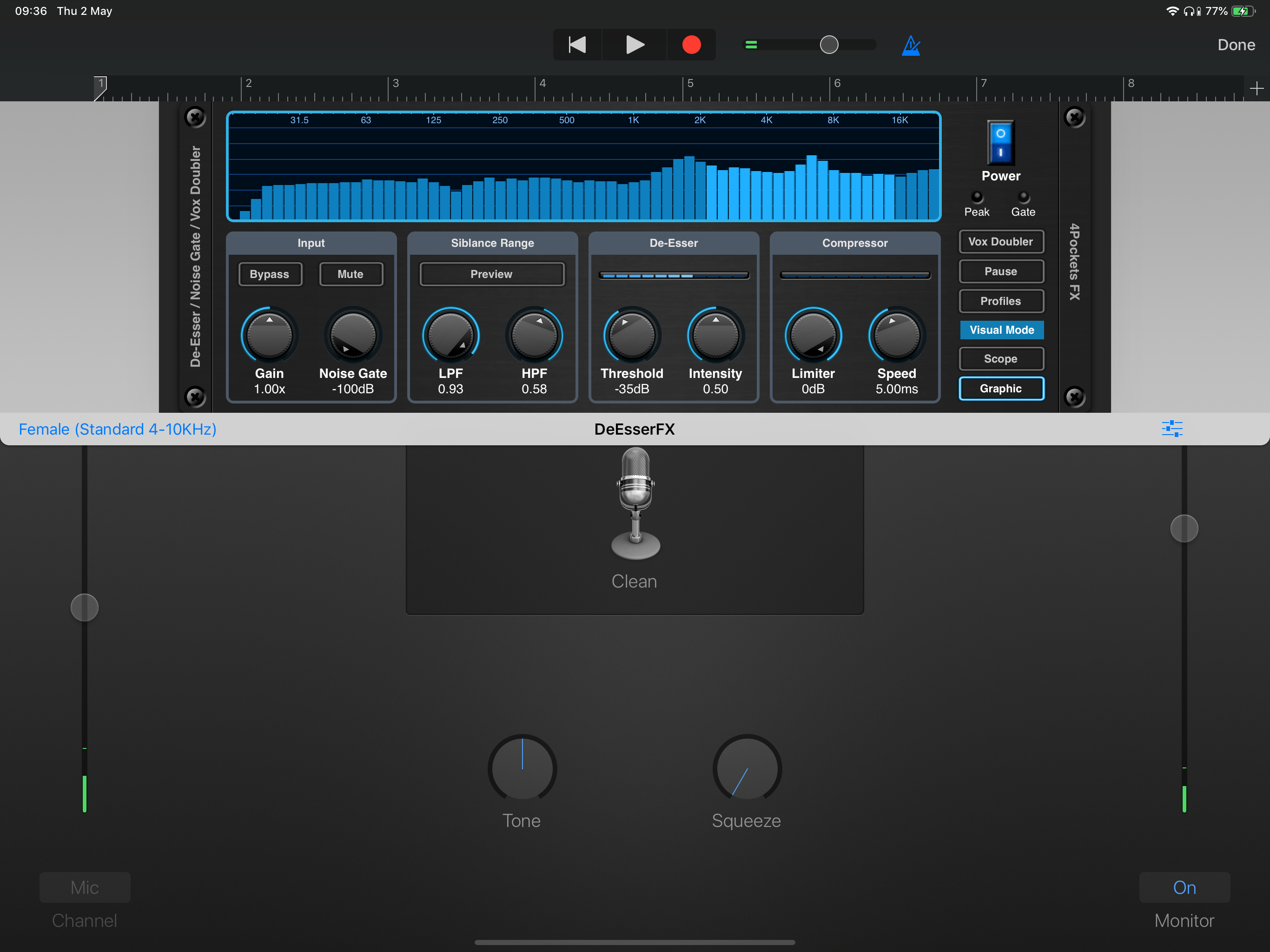 De-Esser AUv3 Audio Plugin