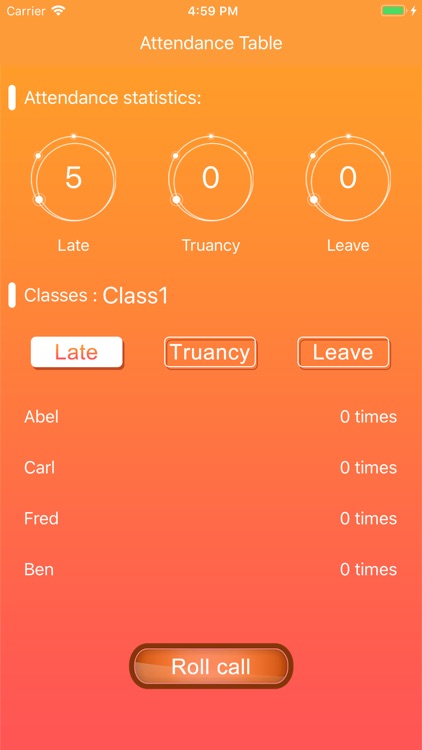 Attendance Table-Daily Record