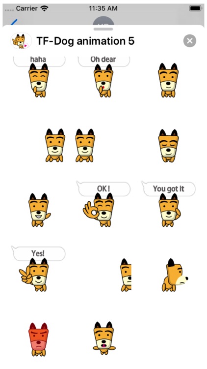 TF-Dog Animation 5 Stickers screenshot-3