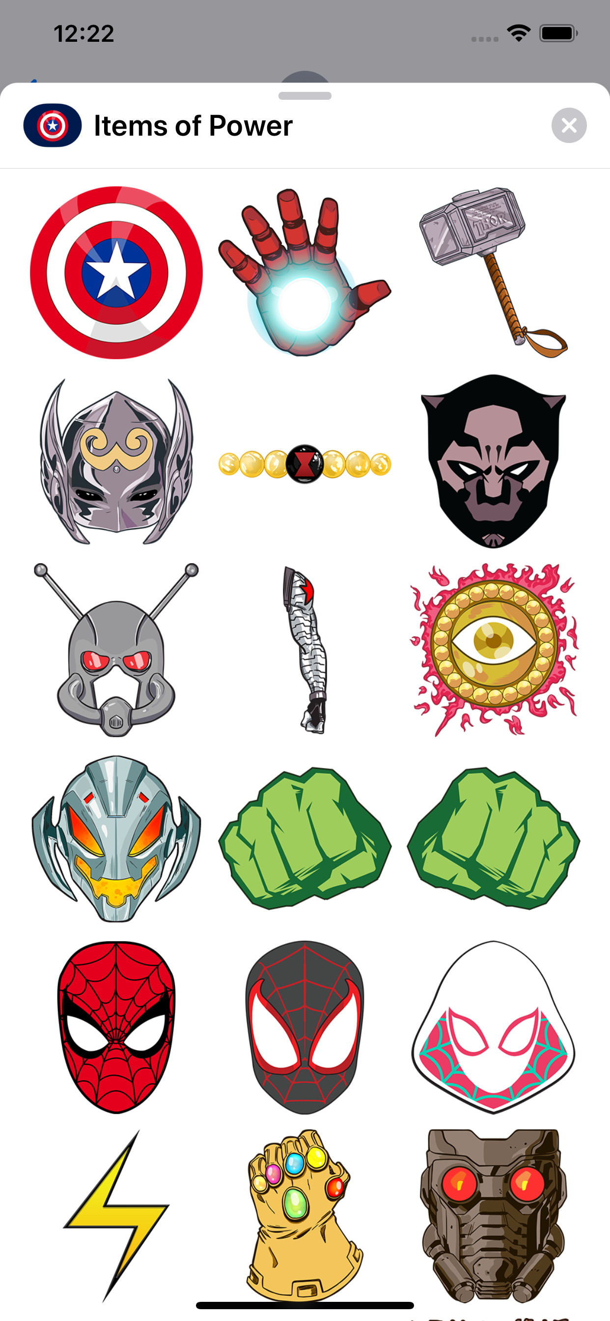 Items of Power Stickers