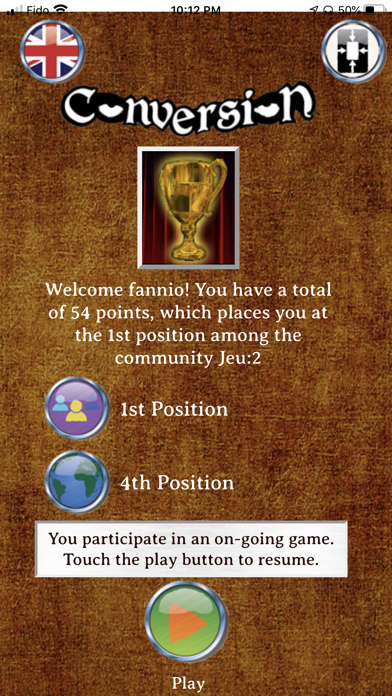 Conversion Game Companion App screenshot 2