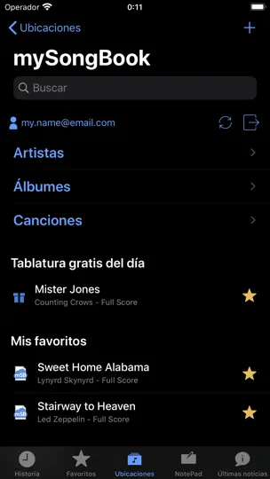 Captura de pantalla de Guitar Pro en iPhone 1