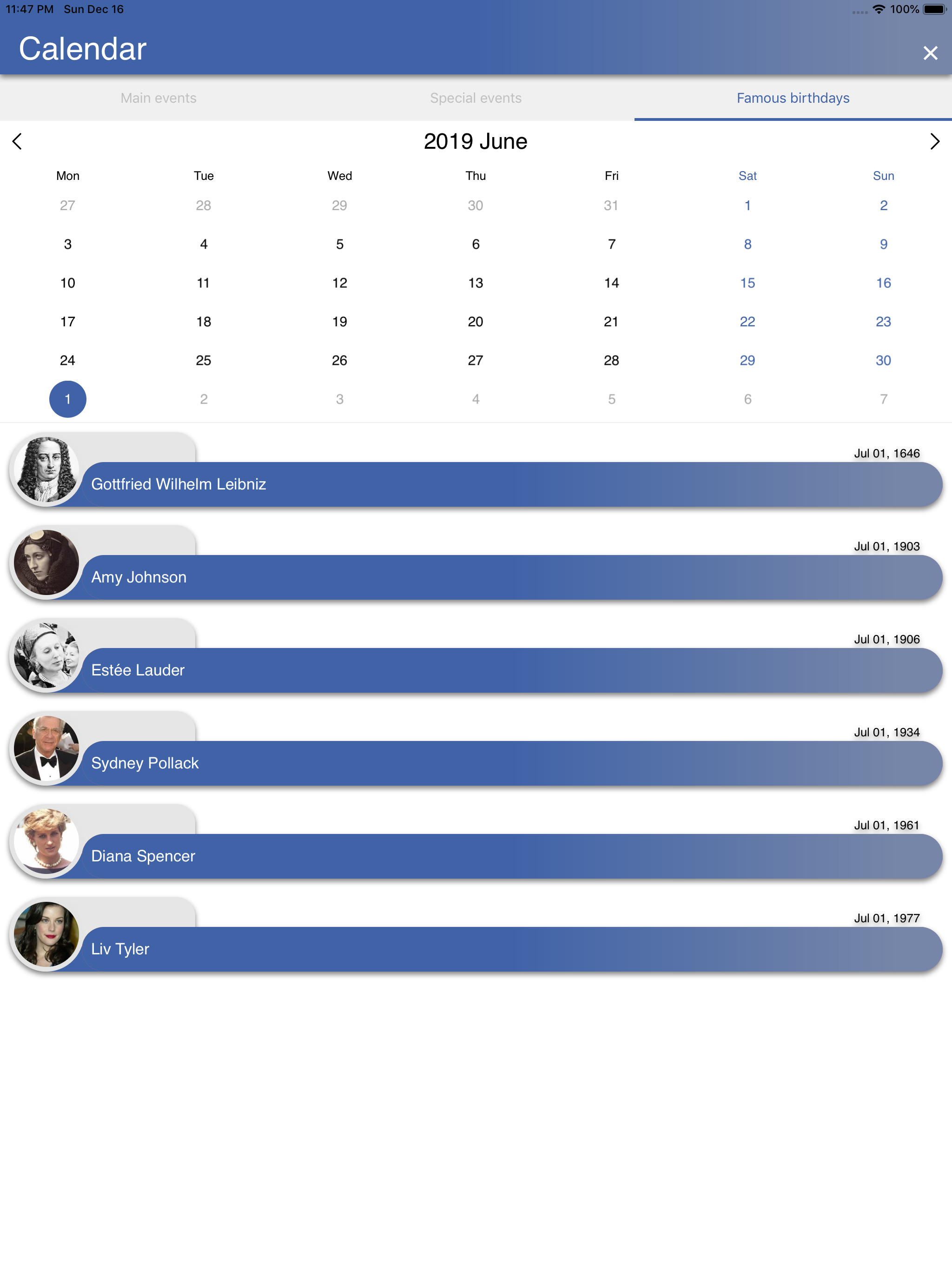 Datesbook @ all life events screenshot 17