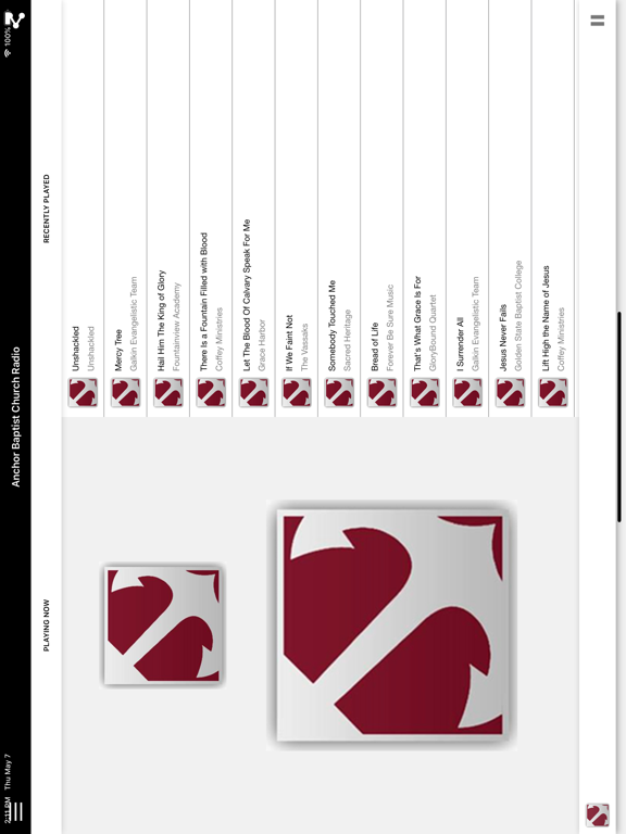 Anchor Baptist Church Radio iPad screenshot 3 - Music app