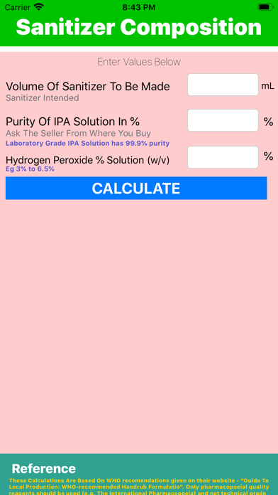 HandSanitizer Preparation Tool screenshot 2