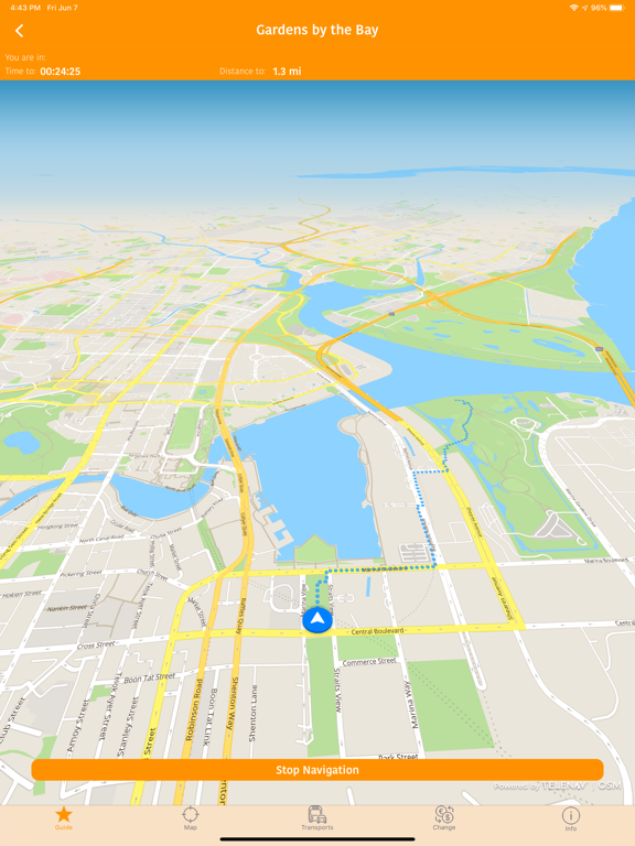 Singapore Map and Travel Guide iPad screenshot 3 - Travel app