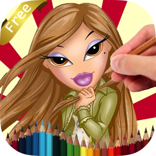 Coloring Book Fashion Doll