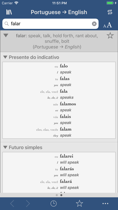 Portuguese-English Dictionary and Verbs screenshot 2