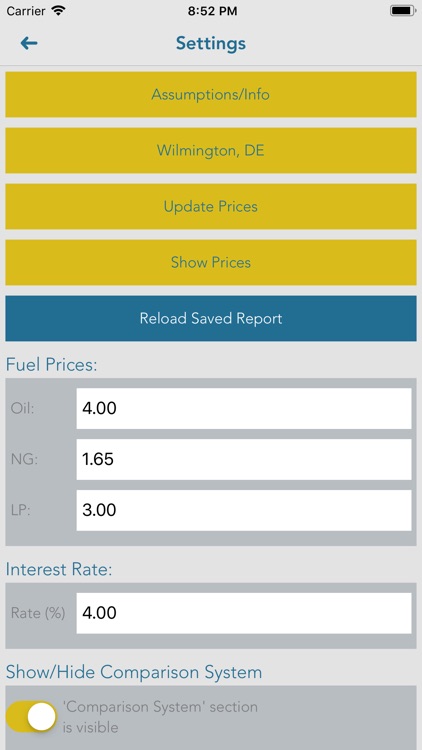 SmartHeat savings estimates