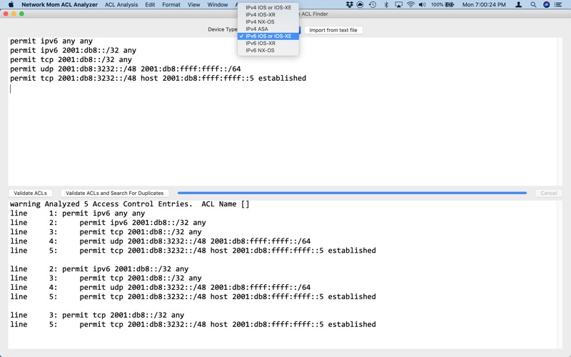 Screenshot #2 pour Network Mom ACL Analyzer