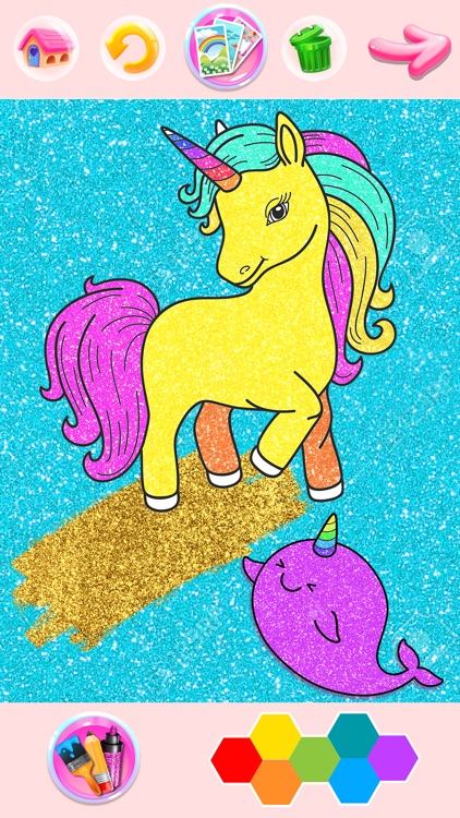 Rainbow Glitter Coloring Book screenshot-4