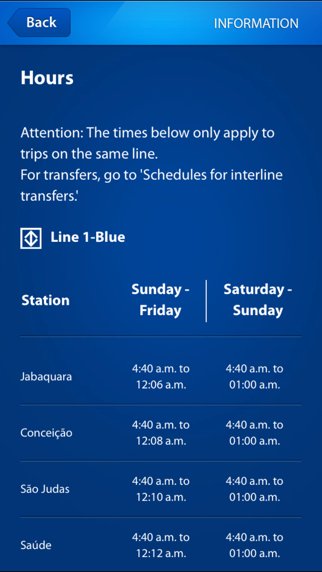 Metrô de São Paulo Oficial iPhone screenshot 3