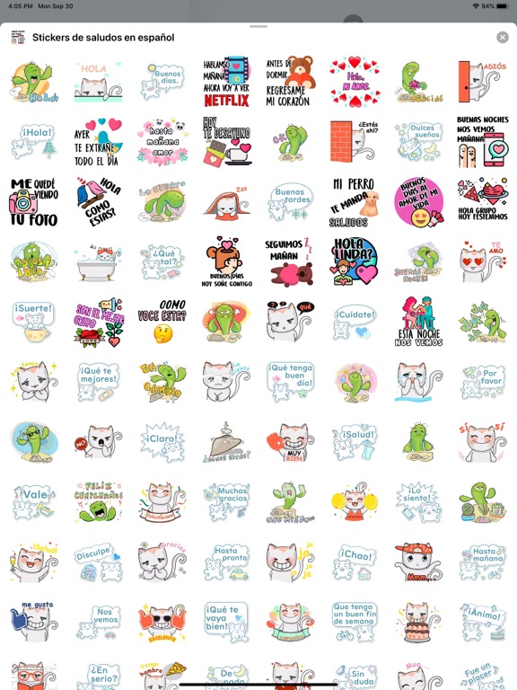 Screenshot #4 pour Stickers de saludos en español