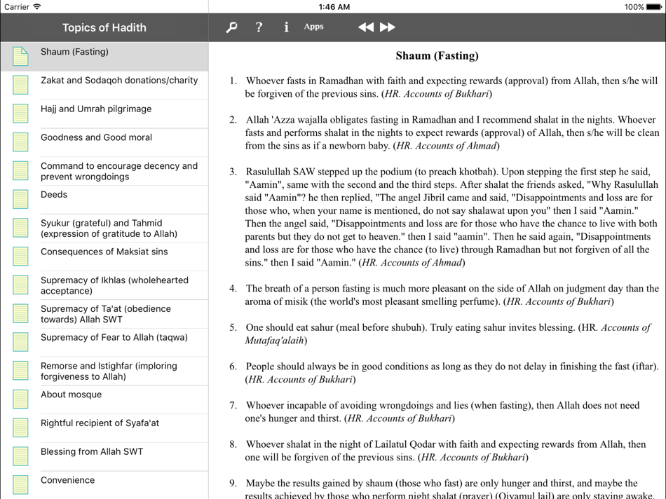 #2. Hadith Pack HD (iOS) Ved: Novel Yahya