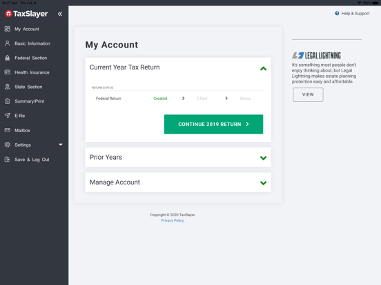 TaxSlayer - Free Tax Refund Calculator screenshot