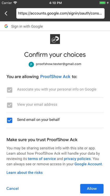 ProofShow Ack screenshot-3