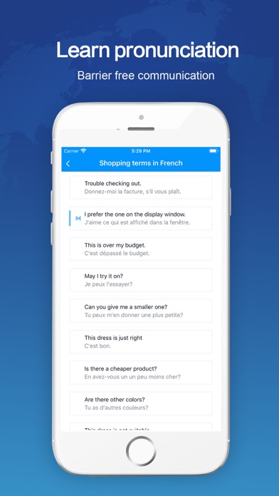 Learn French-Learn Languages iPhone screenshot 4 - Navigation app