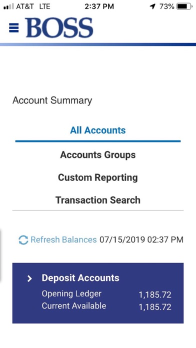 BOSS Mobile Banking Screenshot