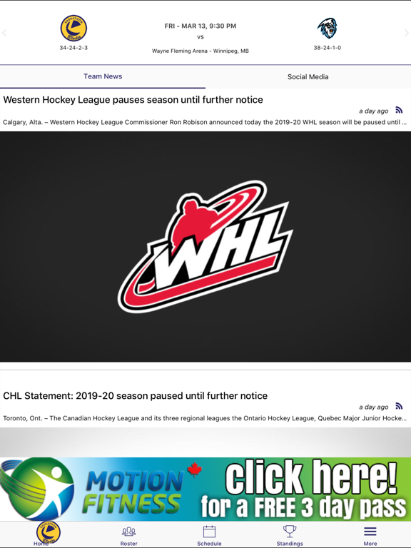 Screenshot #5 pour Saskatoon Blades Official App
