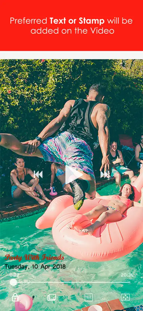 Auto timestamp & text to video