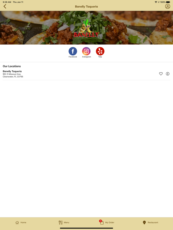 Banelly Taqueria iPad screenshot 7 - Food & Drink app
