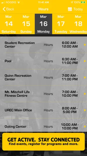 App State UREC screenshot 2