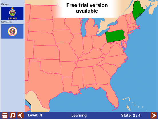 Geo Touch: USA & World (Full) iPad screenshot 5 - Education app