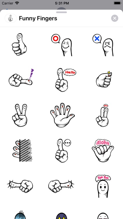 Funny Fingers Sticker Pack