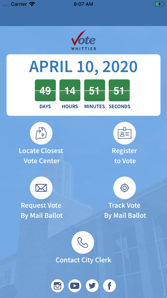 #3. Whittier Vote App (iOS) By: City of Whittier