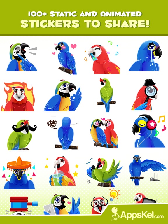Screenshot #5 pour Macaws Parrot Emojis Keyboard