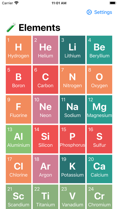 Screenshot #1 pour Elements: Periodic Reference