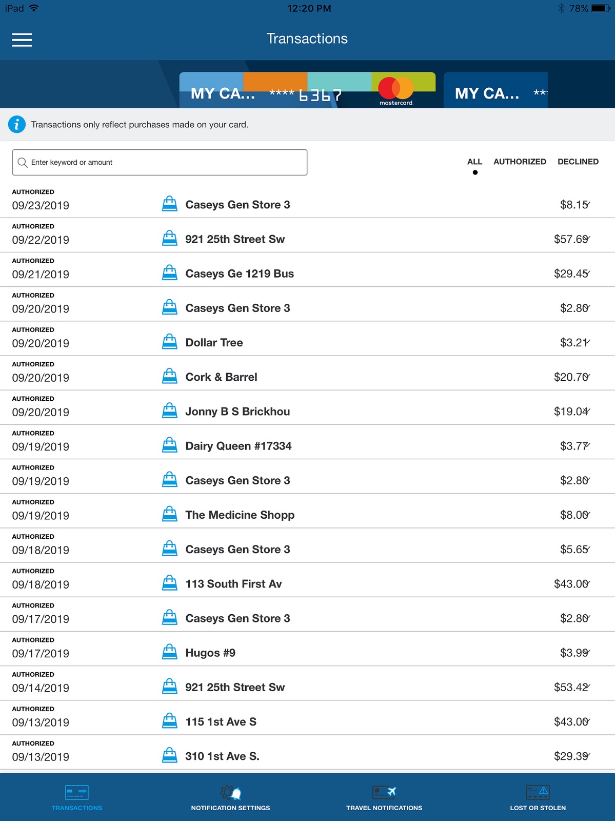 FCCU Cards ipad screenshot 3