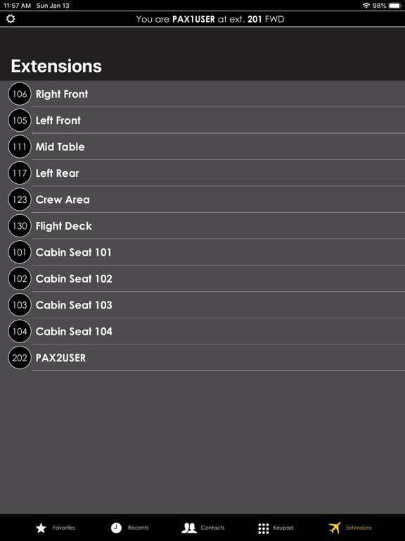 Bombardier Cabin Call iPad screenshot