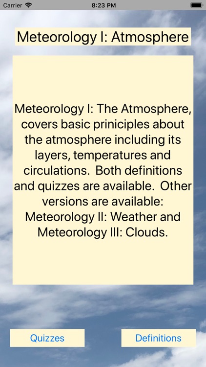 METE 1: Atmosphere
